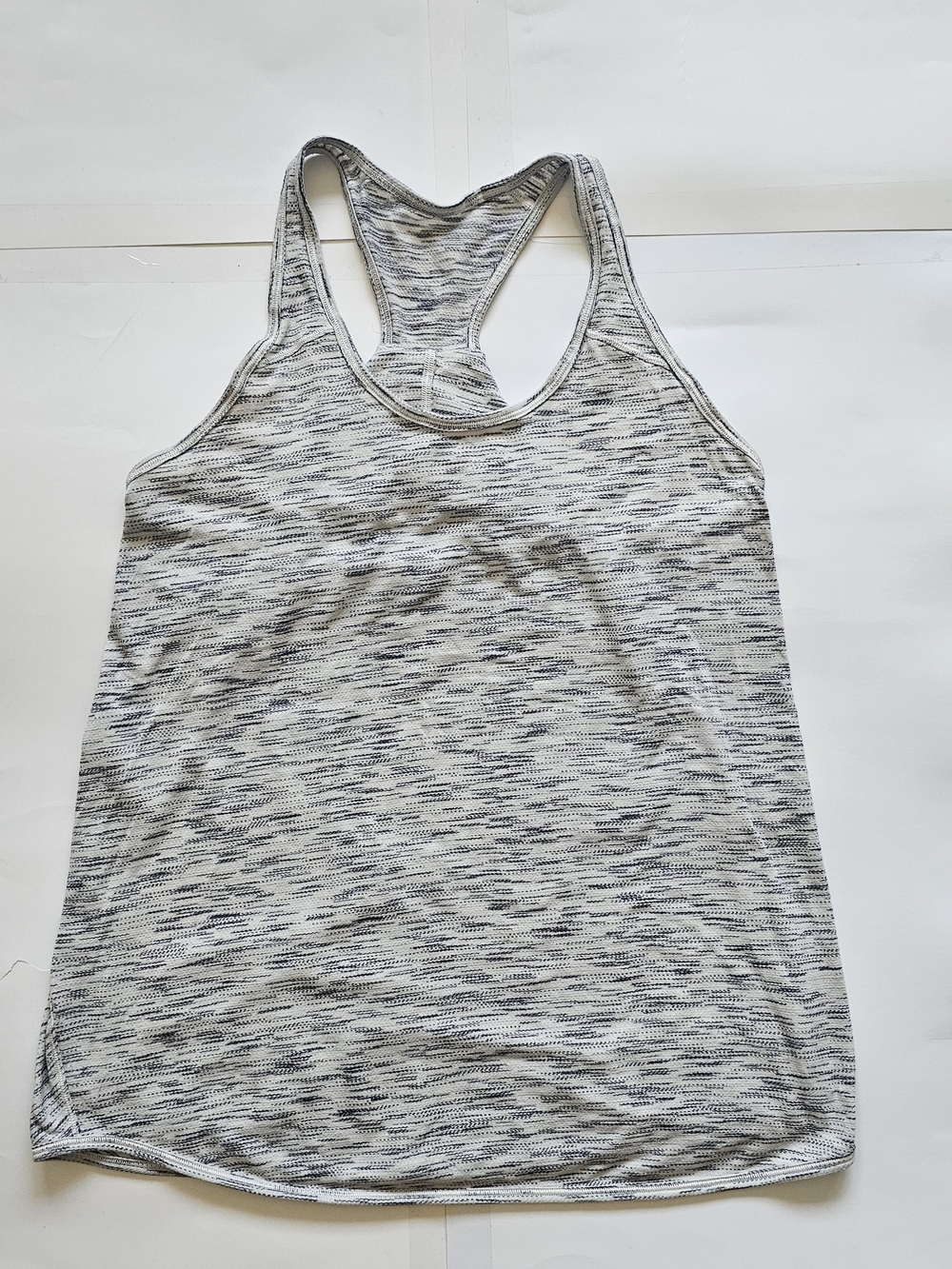 lululemon athletica Gray & White Space-Dye Racerback Tank Top
